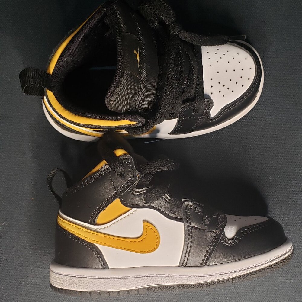 Gold, Black and White Jordans Size 6C